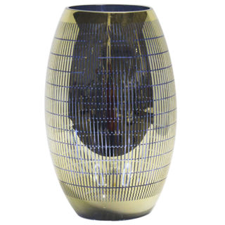 Декаративная ваза из стекла с золотым напылением 143*143*235